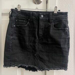 Black Denim Skirt